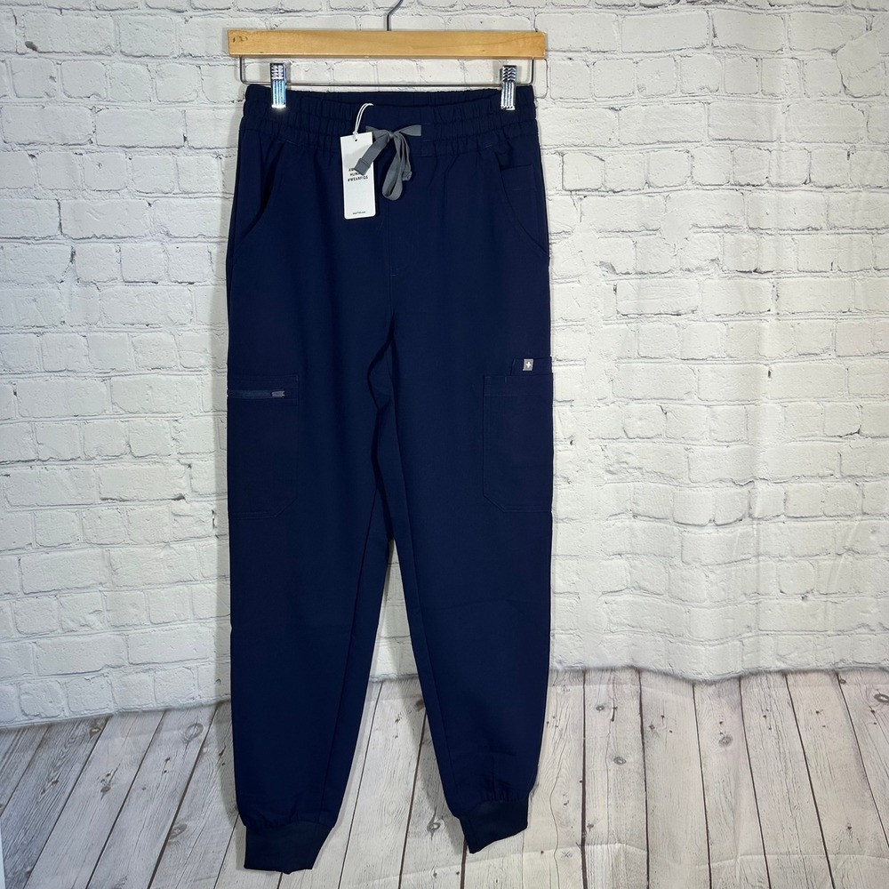 FIGS Women Navy Blue High Waisted‎ Relaxed Jogger Scrub Pants XSR 1001100